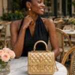 Aurelia Quilted Top-Handle Bag